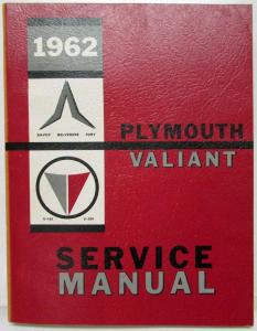 1962 Plymouth Valiant Service Shop Repair Manual Savoy Fury Belvedere