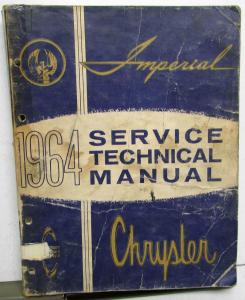 1964 Imperial Chrysler Service Technical Shop Manual LeBaron New Yorker 300 Orig