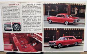 1965 Chevrolet Chevy II Nova Sedan Super Sport 100 Wagon Sales Brochure Original