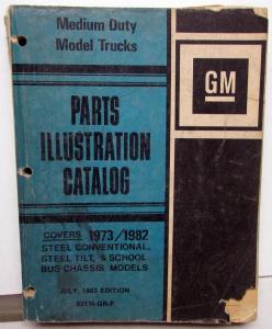 1973-1982 GMC Chevy Medium Duty Truck Parts Illustration Catalog Book