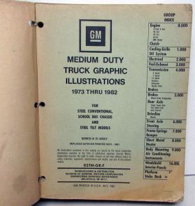 1973-1982 GMC Chevy Medium Duty Truck Parts Illustration Catalog Book