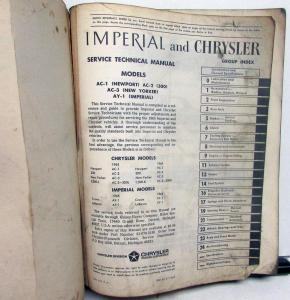 1965 Chrysler Imperial Service Technical Shop Manual LeBaron New Yorker 300