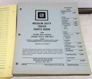 1979-1980 GMC Chevrolet Truck Parts Book Medium Duty School Bus Chassis GM