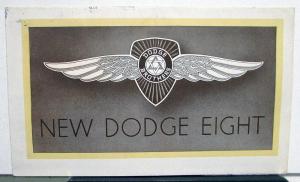 1932 Dodge Dealer Brochure Folder New Dodge Eight Sedan Coupe Convertible