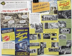 1939 Dodge Luxury Liner Special & Deluxe Sales Folder Poster Display 1 Side Orig