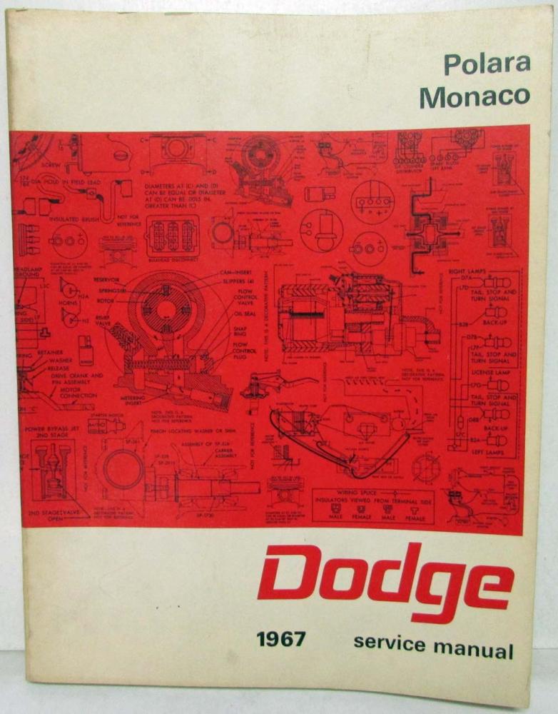 1967 Dodge Service Shop Repair Manual Polara Monaco 500