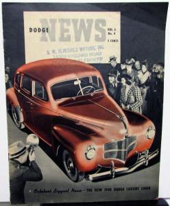 1939 1940 Dodge News Vol 5 No 4 Preview Luxury Liner Issue Original