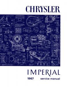 1967 Chrysler Imperial Service Shop Repair Manual LeBaron New Yorker 300 Newport