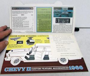 1966 Chevrolet Chevy II  Custom Feature Accessories Dealer Brochure Catalog Orig
