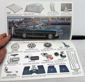 1966 Chevrolet Chevy II  Custom Feature Accessories Dealer Brochure Catalog Orig