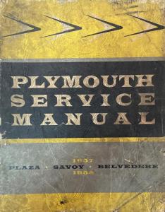 1957-1958 Plymouth Service Shop Repair Manual Plaza Savoy Belvedere