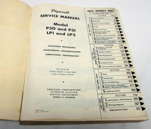 1957-1958 Plymouth Service Shop Repair Manual Plaza Savoy Belvedere