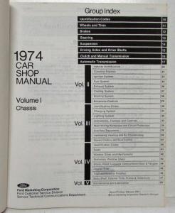 1974 Ford Lincoln Mercury Service Shop Manual Set Mustang Torino Ranchero