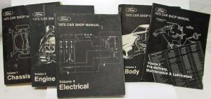 1975 Ford Lincoln Mercury Service Shop Manual Set Mustang Ranchero Cougar MarkIV