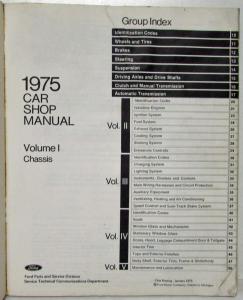 1975 Ford Lincoln Mercury Service Shop Manual Set Mustang Ranchero Cougar MarkIV