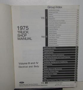 1975 Ford Truck Service Shop Manual Set F-100 250 350 F-600 C-750 Pickup Van