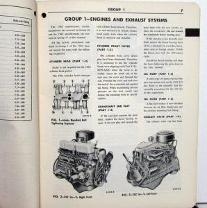 1962 Ford Truck 100-800 Series Service Shop Repair Manual Supplement Original