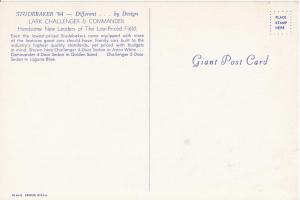 1964 Studebaker Lark Challenger and Commander Giant Post Card
