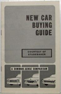 1965 Studebaker Commander New Car Buying Guide Sales Brochure With Comparisons