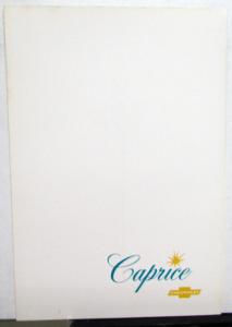 1966 Chevrolet Caprice dealer sales folder emphasizing regal elegance ORIGINAL