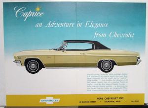 1966 Chevrolet Caprice dealer sales folder emphasizing regal elegance ORIGINAL
