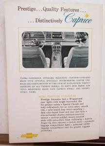 1966 Chevrolet Caprice dealer sales folder emphasizing regal elegance ORIGINAL