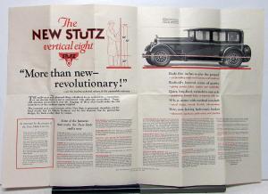 1926 Stutz Vertical Eight Saturday Evening Post Advertisement