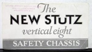 1926 Stutz Vertical Eight Safety Chassis Sales Brochure