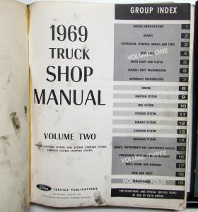 1969 Ford Truck F 100 250 350 Bronco Econoline Shop Service Manual Set Original