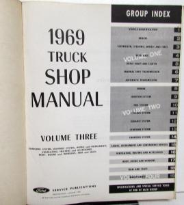 1969 Ford Truck F 100 250 350 Bronco Econoline Shop Service Manual Set Original