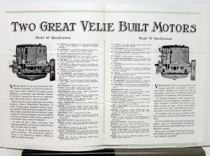 1926 Velie 50 60 Sales Brochure & Specifications