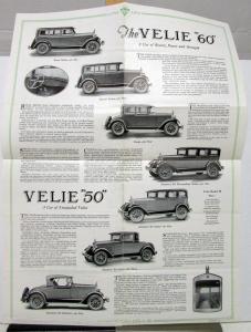 1926 Velie 50 60 Sales Brochure & Specifications