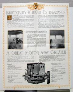 1926 1927 Velie Model 60 Sedan Long Life Sales Brochure Folder Original