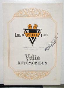 1927 Velie 60 50 Sedan Coupe Long Life Sales Brochure