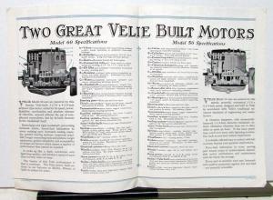 1927 Velie 60 50 Sedan Coupe Long Life Sales Brochure Blue Coloring
