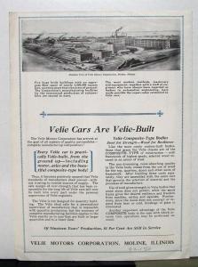 1927 Velie 60 50 Sedan Coupe Long Life Sales Brochure Blue Coloring