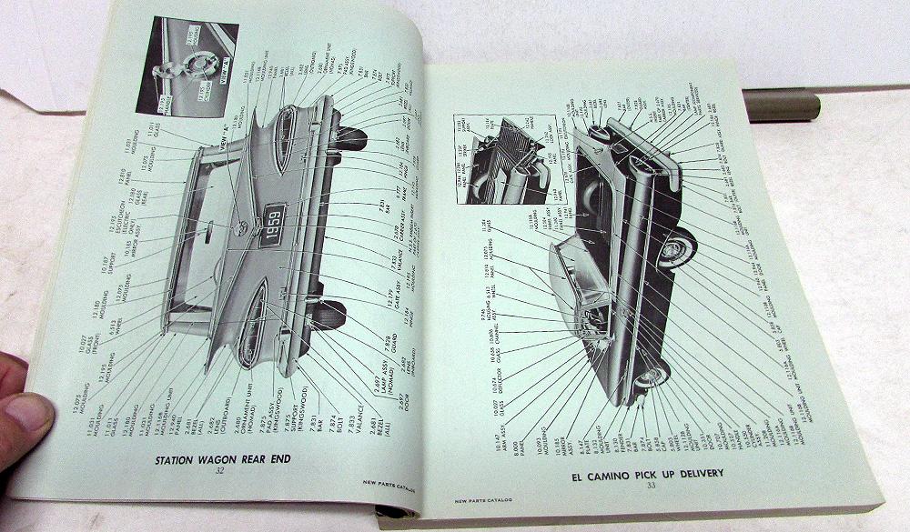 1959 Chevrolet Dealer Parts Accessories Catalog Supplement Impala