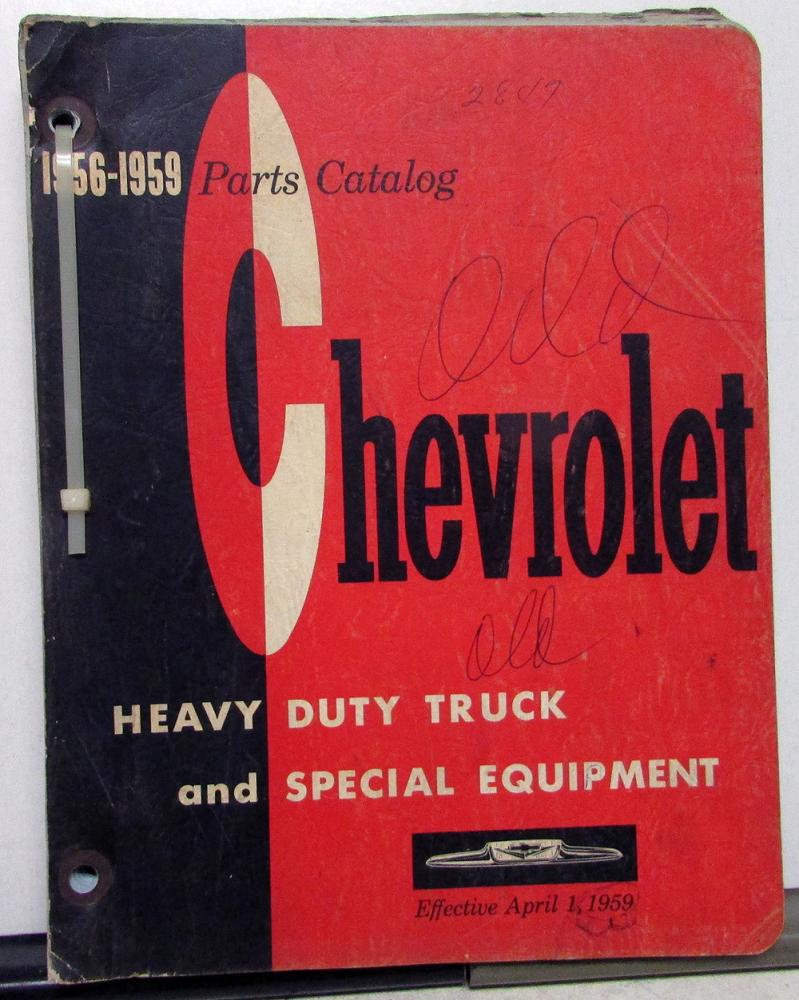 1956-1959 Chevrolet Dealer Heavy Duty Truck & Special Equipment Parts Catalog