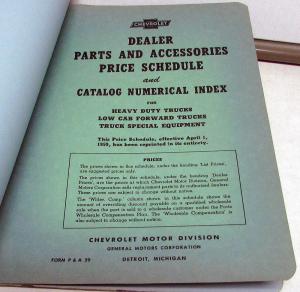1956-1959 Chevrolet Dealer Heavy Duty Truck & Special Equipment Parts Catalog