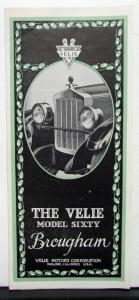 1927 Velie 60 Brougham Sales Brochure & Specifications Folder Original