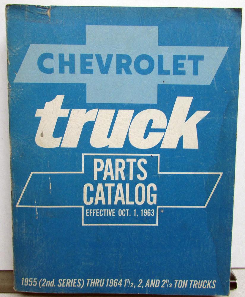 1955-1964 Chevrolet Truck Dealer Parts Catalog Book Medium Duty 1 1/2 2 & 2 1/2