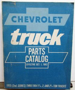 1955-1964 Chevrolet Truck Dealer Parts Catalog Book Medium Duty 1 1/2 2 & 2 1/2