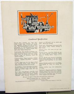 1926 Whippet Touring Sedan Coupe Car Sales Brochure Folder & Specifications Orig