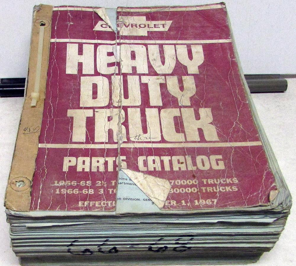 1966-1968 Chevrolet Truck Dealer Parts Catalog Book Heavy Duty 70000 80000