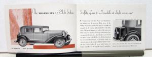 1931 Willys Sixes Motor Cars Models 97 & 98D Sales Brochure & Specs Original