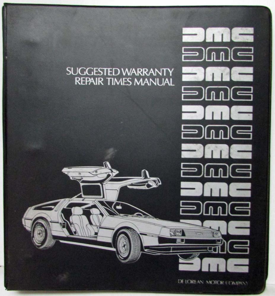 デロリアン　DMC-12 マニュアル一式 デロリアン DMC-12 マニュアル一式 1982 DeLorean DMC-12 1:24 Scale