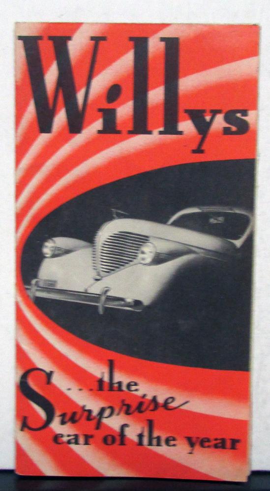 1937 Willys Surprise Car Of The Year Sales Brochure Folder Original