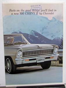 1966 Chevrolet Chevy II 100 Nova Super Sport Color Dealer Sale Brochure ORIGINAL