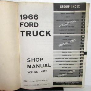 1966 Ford Truck Shop Service Manual Set Original Pickup H/D F-Series Parcel