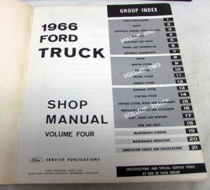 1966 Ford Truck Shop Service Manual Set Original Pickup H/D F-Series Parcel